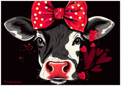 I Love Moo Valentine Art Print