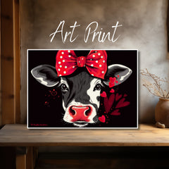 I Love Moo Valentine Art Print