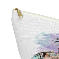 The Naughty Equestrian Watercolor Sunflower Horse Makeup Bag