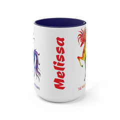 Custom Rainbow Horse Mug,Rainbow Pride Cup - The Naughty Equestrian