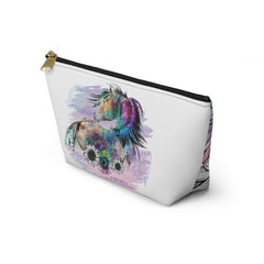 The Naughty Equestrian Watercolor Sunflower Horse Makeup Bag