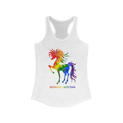 The Naughty Equestrian Rainbow Horse Tank Top