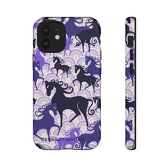 Purple Atomic Horse iPhone Tough Case | Naughty Equestrian Mid Century Modern Phone Case - The Naughty Equestrian