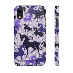 Purple Atomic Horse iPhone Tough Case | Naughty Equestrian Mid Century Modern Phone Case - The Naughty Equestrian