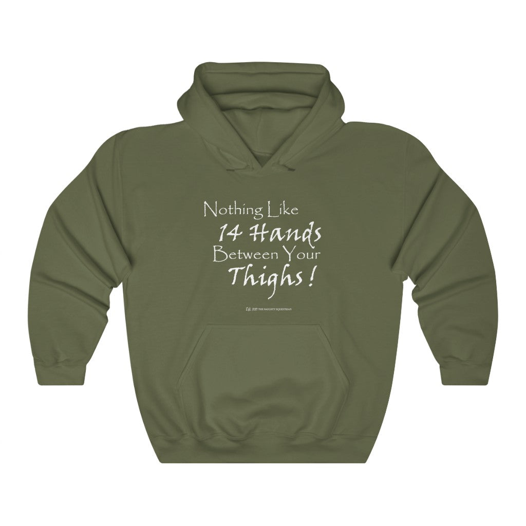 The Naughty Equestrian 14 Hands Between Your Thighs Equestrian Horse Hoodie
