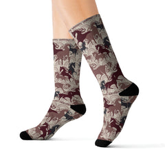 Atomic Horse Maroon Socks