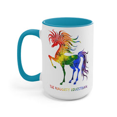 Custom Rainbow Horse Mug,Rainbow Pride Cup - The Naughty Equestrian