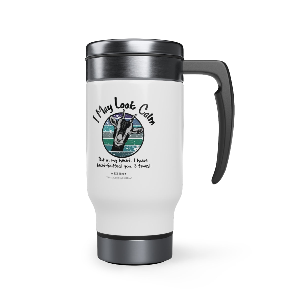 The Naughty Equestrian Goat Lover's Farm Animal Travel Mug, Western Coffee Cup, Goat Gift, Goat Tumbler