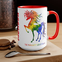Custom Rainbow Horse Mug,Rainbow Pride Cup - The Naughty Equestrian