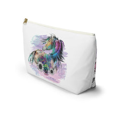 The Naughty Equestrian Watercolor Sunflower Horse Makeup Bag