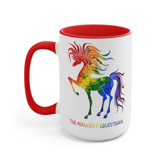 Custom Rainbow Horse Mug,Rainbow Pride Cup - The Naughty Equestrian