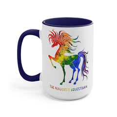 Custom Rainbow Horse Mug,Rainbow Pride Cup - The Naughty Equestrian