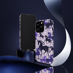 Purple Atomic Horse iPhone Tough Case | Naughty Equestrian Mid Century Modern Phone Case - The Naughty Equestrian