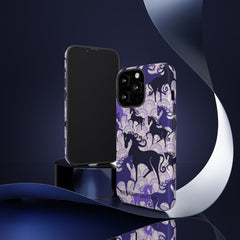 Purple Atomic Horse iPhone Tough Case | Naughty Equestrian Mid Century Modern Phone Case - The Naughty Equestrian