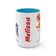 Custom Rainbow Horse Mug,Rainbow Pride Cup - The Naughty Equestrian