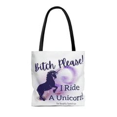 The Naughty Equestrian I Ride A Unicorn Tote Bag, Horse Tote, Equestrian Riding Bag, Horse Lover Gift