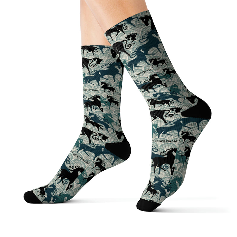 Atomic Horse Teal Socks