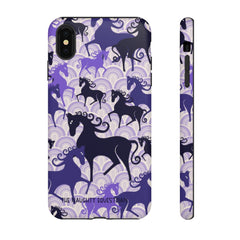 Purple Atomic Horse iPhone Tough Case | Naughty Equestrian Mid Century Modern Phone Case - The Naughty Equestrian