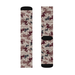 Atomic Horse Maroon Socks