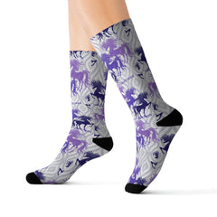 Fancy Horse Purple Socks