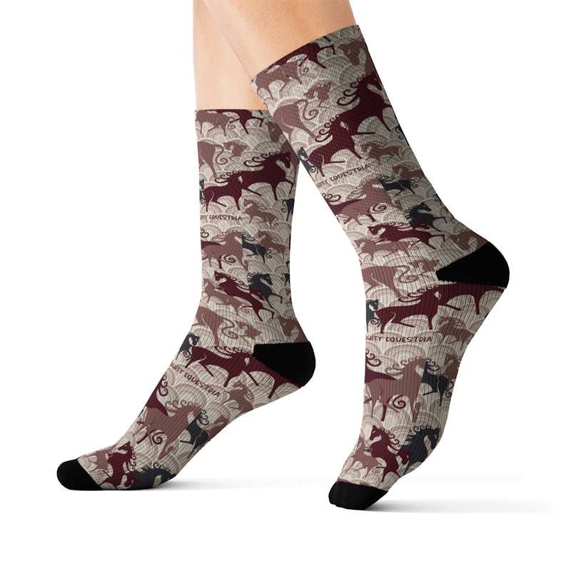 Atomic Horse Maroon Socks