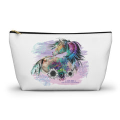 Watercolor Sunflower Horse Makeup Bag - The Naughty Equestrian