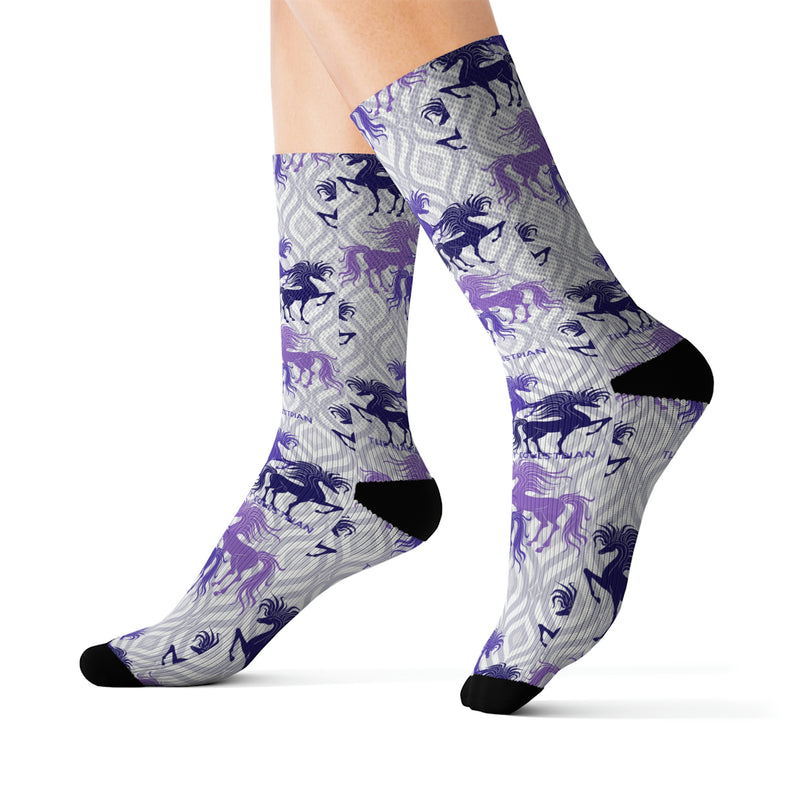 Fancy Horse Purple Socks