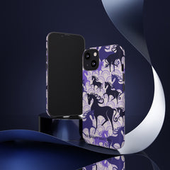 Purple Atomic Horse iPhone Tough Case | Naughty Equestrian Mid Century Modern Phone Case - The Naughty Equestrian