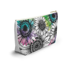 The Naughty Equestrian Watercolor Sunflower Horse Makeup Bag