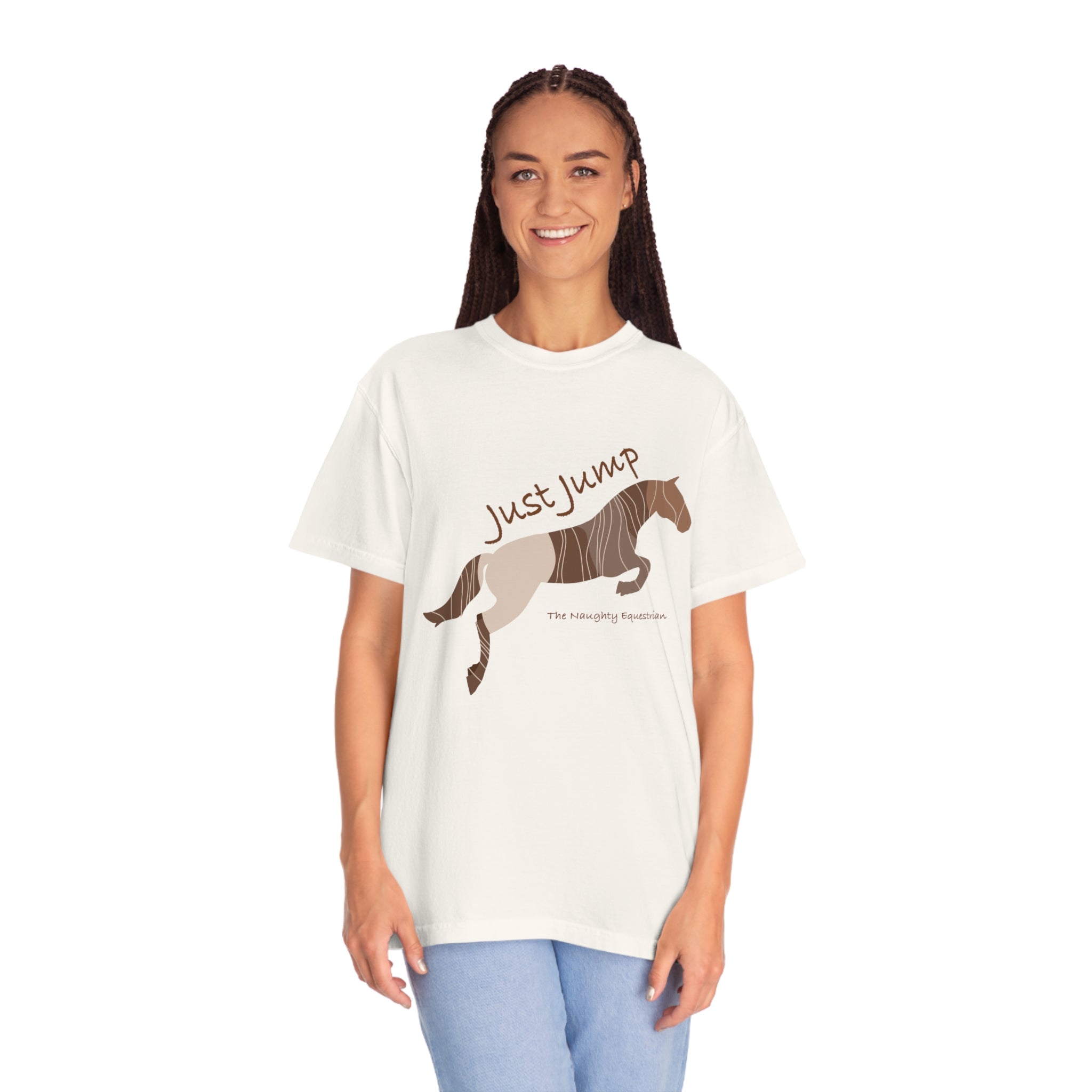 The Naughty Equestrian Wholesale Supplier Just Jump Equestrian Graphic Tee