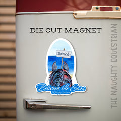 Beach Sign Between the Ears Series Refrigerator Magnet, Western Magnet