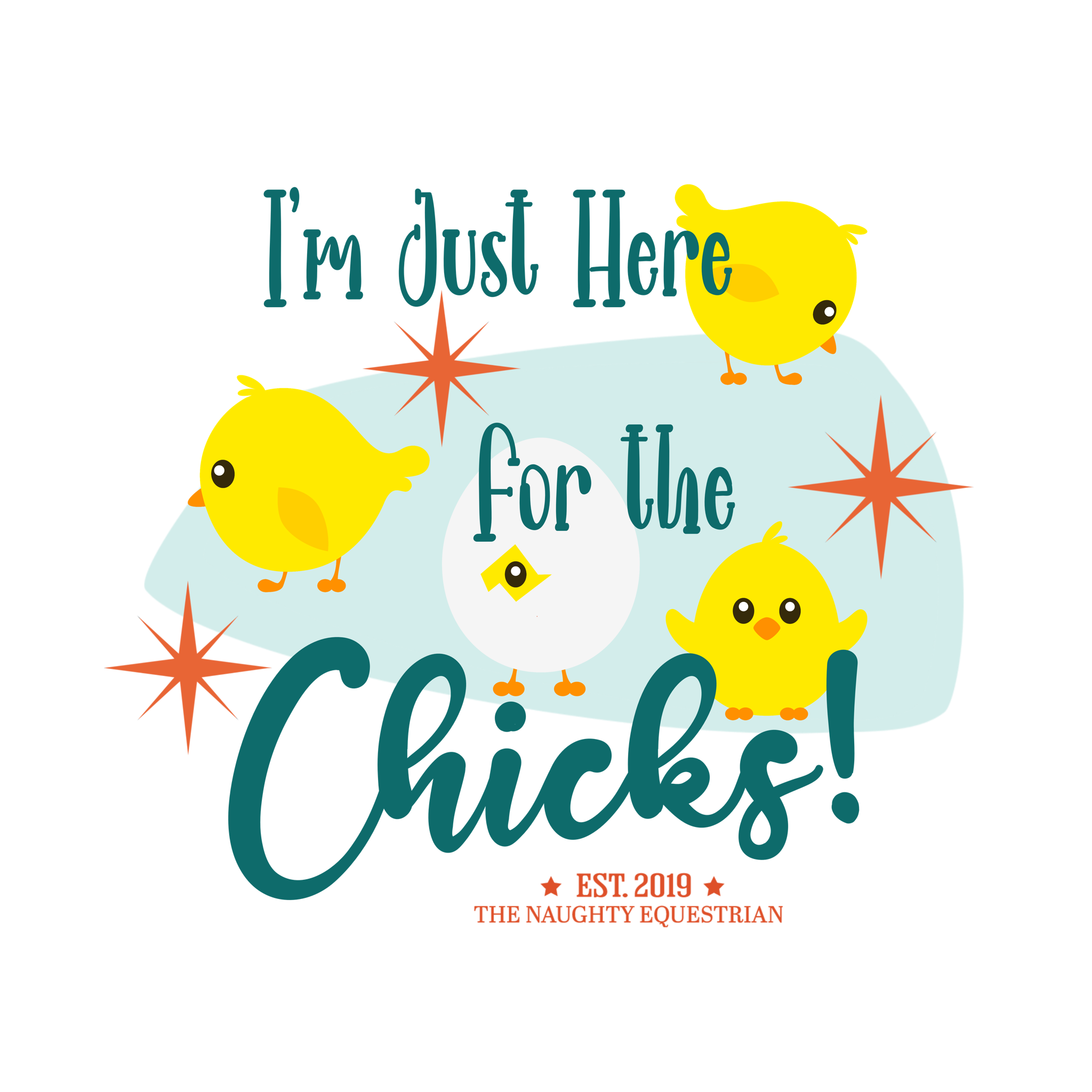 I'm Just Here for the Chicks Chicken Sticker, Vinyl Decal
