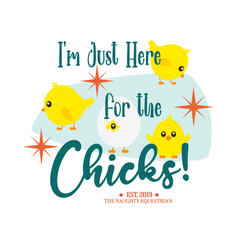 I'm Just Here for the Chicks Chicken Sticker, Vinyl Decal