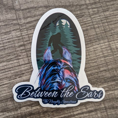 Bigfoot Between the Ears Series Sticker, Laptop Sticker, Western Vinyl Decal