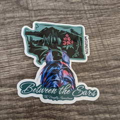 Washington Between the Ears Series Sticker, Laptop Sticker, Western Vinyl Decal