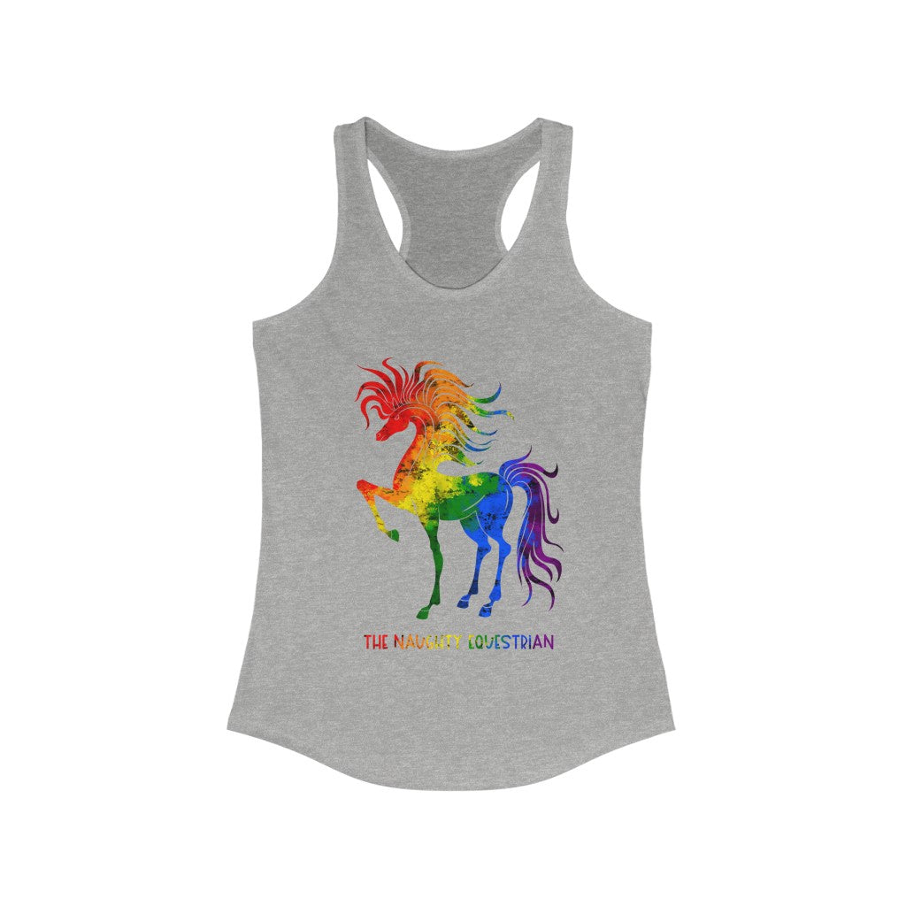 The Naughty Equestrian Rainbow Horse Tank Top