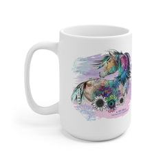 Watercolor Sunflower Horse  Coffee Mug - The Naughty Equestrian