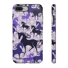 Purple Atomic Horse iPhone Tough Case | Naughty Equestrian Mid Century Modern Phone Case - The Naughty Equestrian