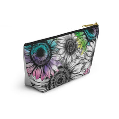 The Naughty Equestrian Watercolor Sunflower Horse Makeup Bag