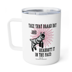 Take That Bad Day And Headbutt it Goat Western Mug, Camp Cup