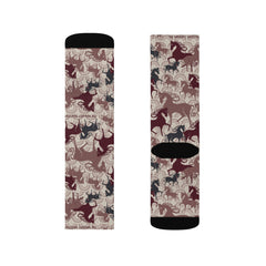 Atomic Horse Maroon Socks