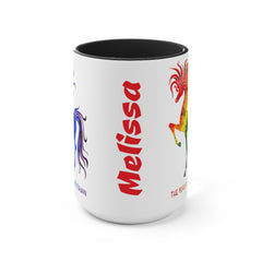 Custom Rainbow Horse Mug,Rainbow Pride Cup - The Naughty Equestrian