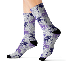 Fancy Horse Purple Socks