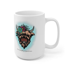The Naughty Equestrian Highland Cow Coffee Mug