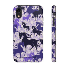 Purple Atomic Horse iPhone Tough Case | Naughty Equestrian Mid Century Modern Phone Case - The Naughty Equestrian