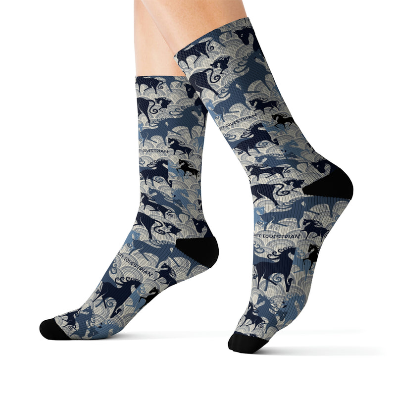 Atomic Horse Navy Socks