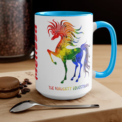 Custom Rainbow Horse Mug,Rainbow Pride Cup - The Naughty Equestrian