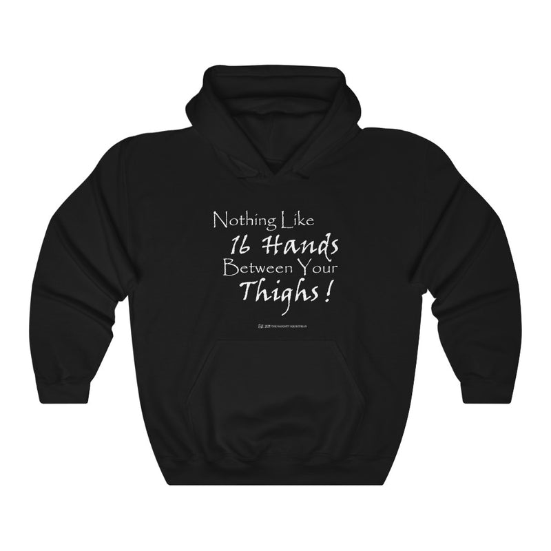 The Naughty Equestrian 16 Hands Between Your Thighs Equestrian Horse Hoodie