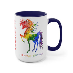 Custom Rainbow Horse Mug,Rainbow Pride Cup - The Naughty Equestrian