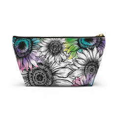 The Naughty Equestrian Watercolor Sunflower Horse Makeup Bag